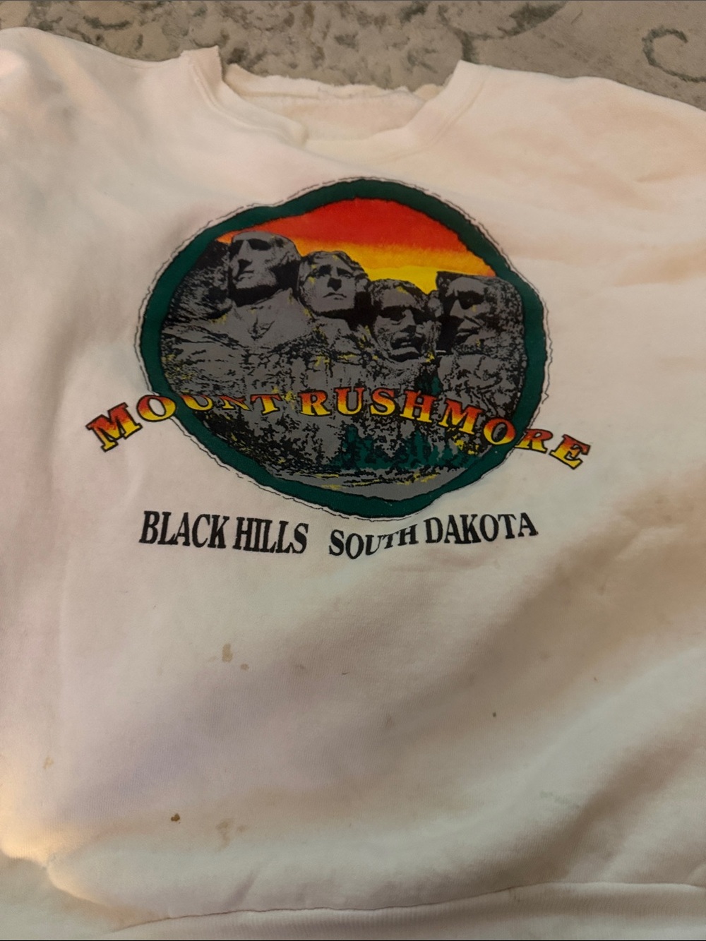 Mt Rushmore Sweatshirt with Rainbow Patch